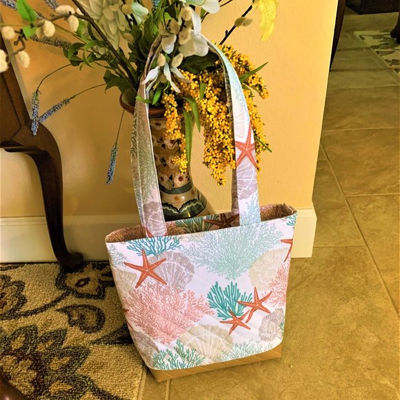 Handmade | Bags | Handmade Coastal Beach Motif Quilted Tote Bag Wzip